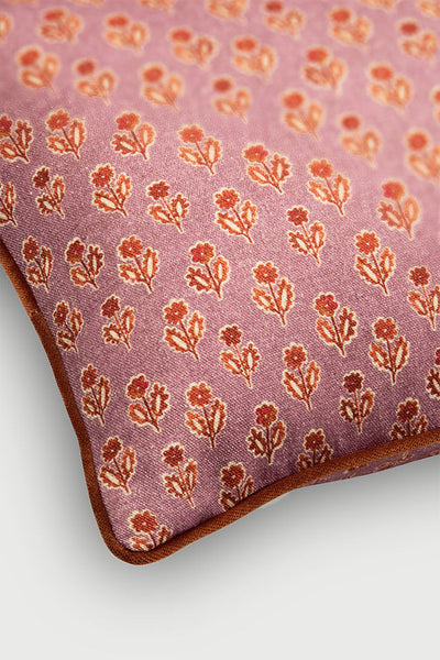 Viola Lavender Cotton Oblong Cushion Cover