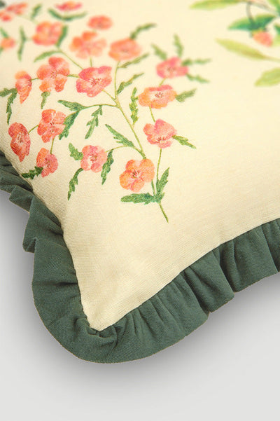 Fiora Ivory Linen Oblong Cushion Cover