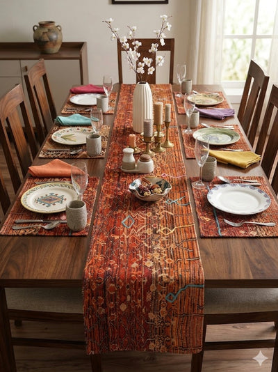 Table Runner - Handloom Regal Maze