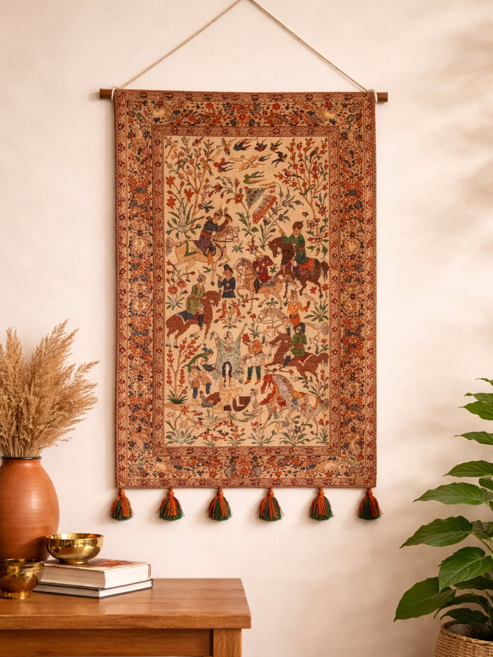 Traditional Persian-Style Woven Wall Hanging