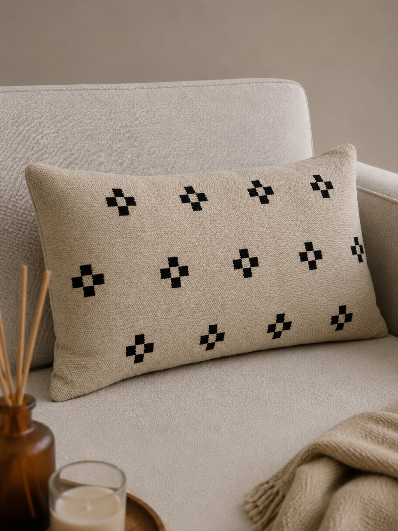 Woven Print Cushion Covers ( Available in 2 Colours)