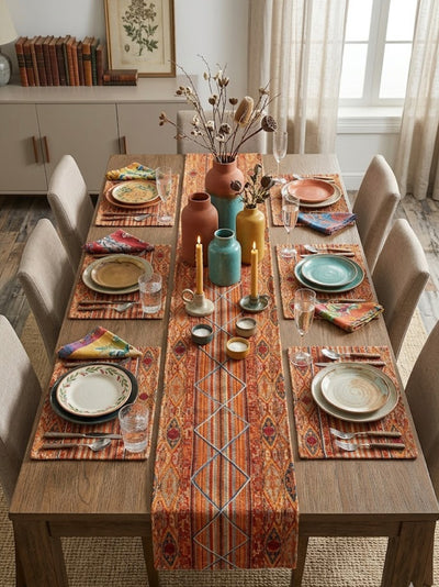 Handloom Table Runner - Lattice