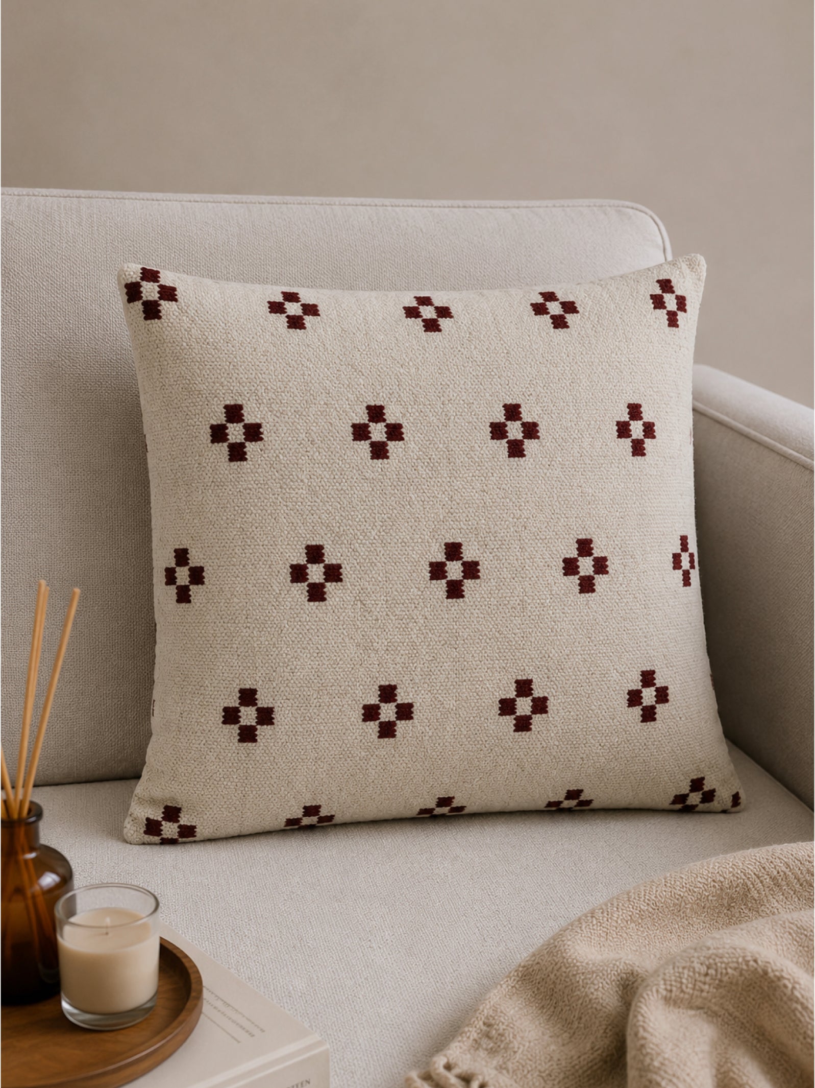 Woven Print Cushion Covers ( Available in 2 Colours)