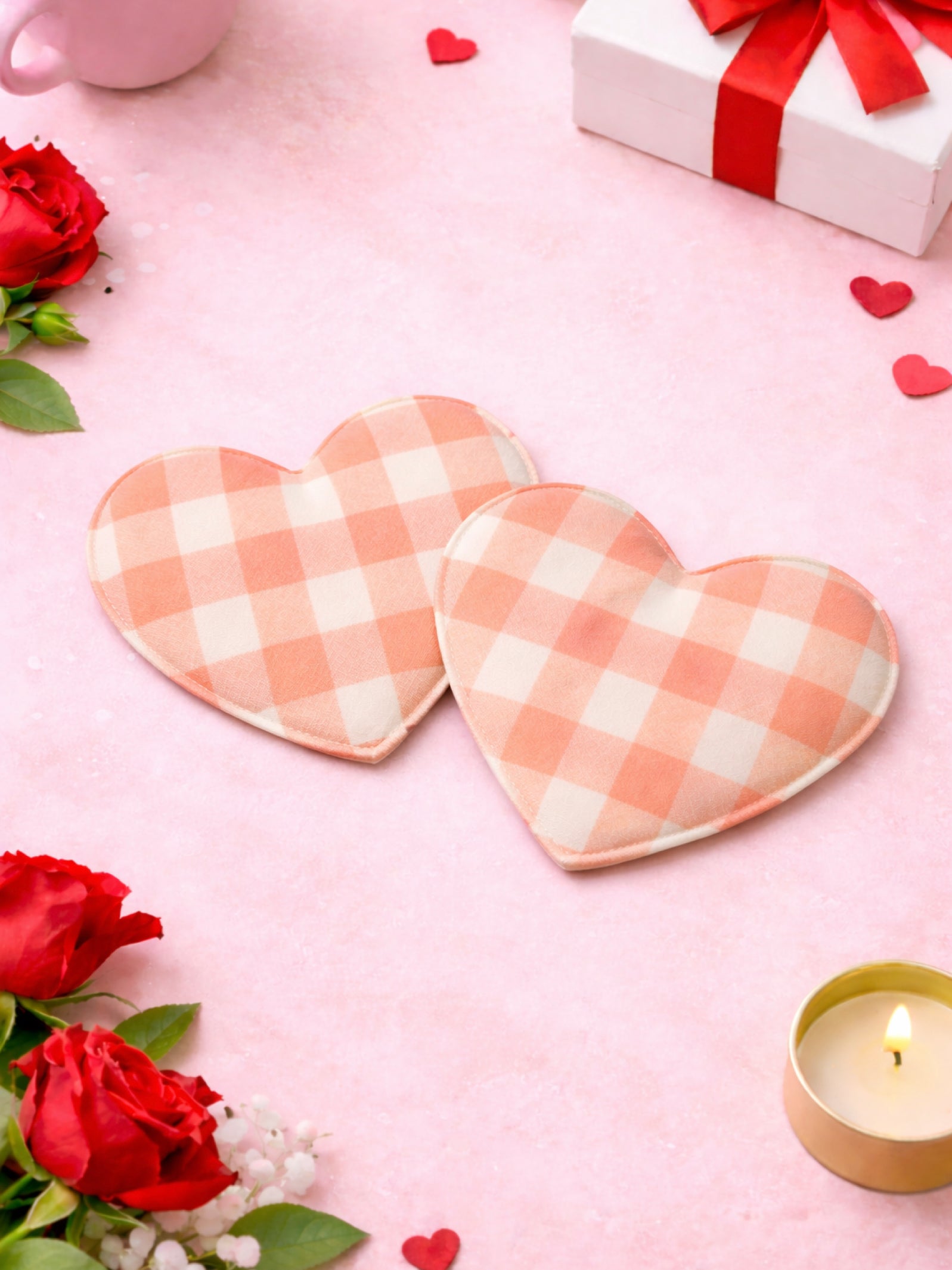 Amour Heart Shaped Coasters