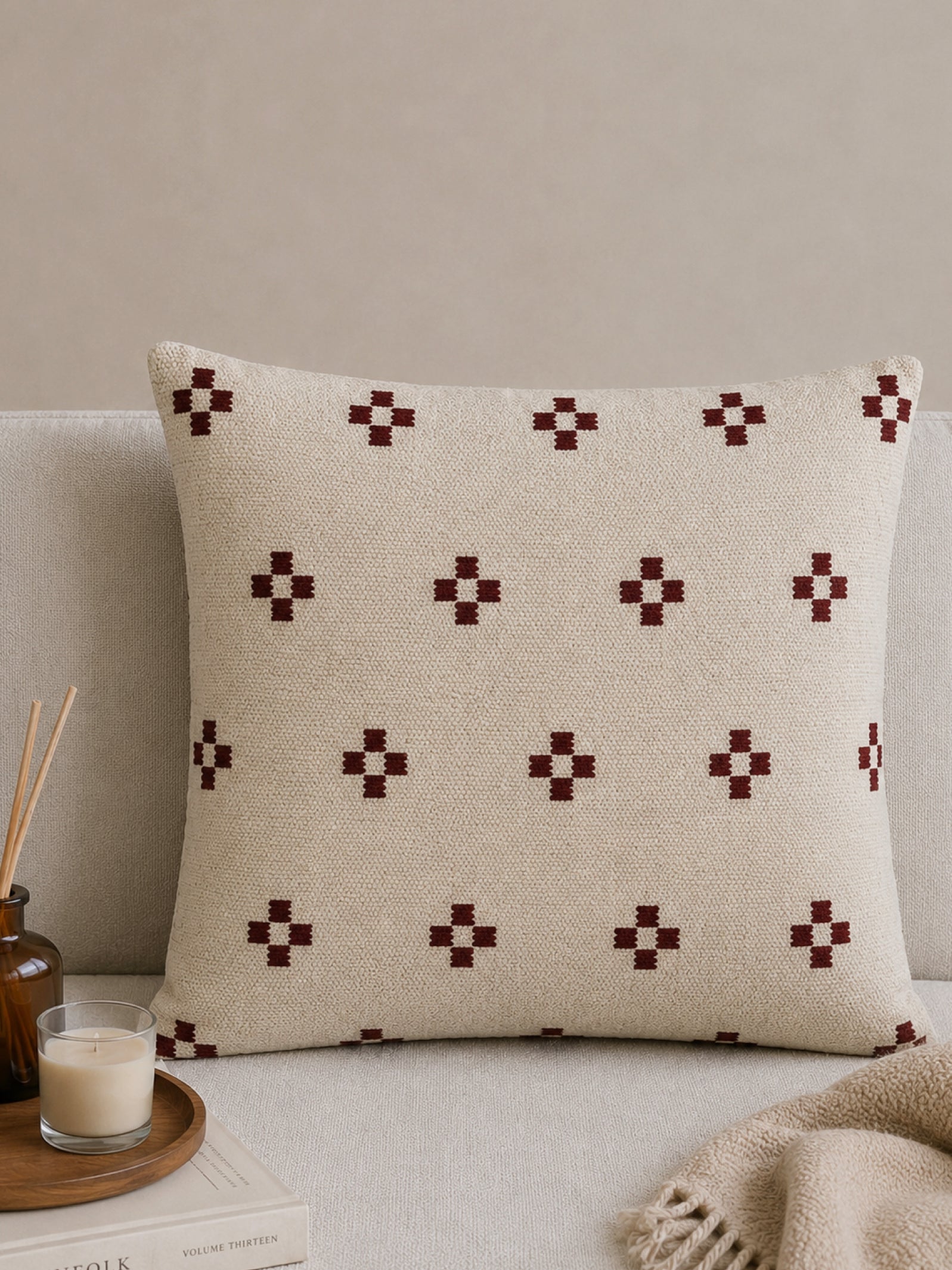Woven Print Cushion Covers ( Available in 2 Colours)
