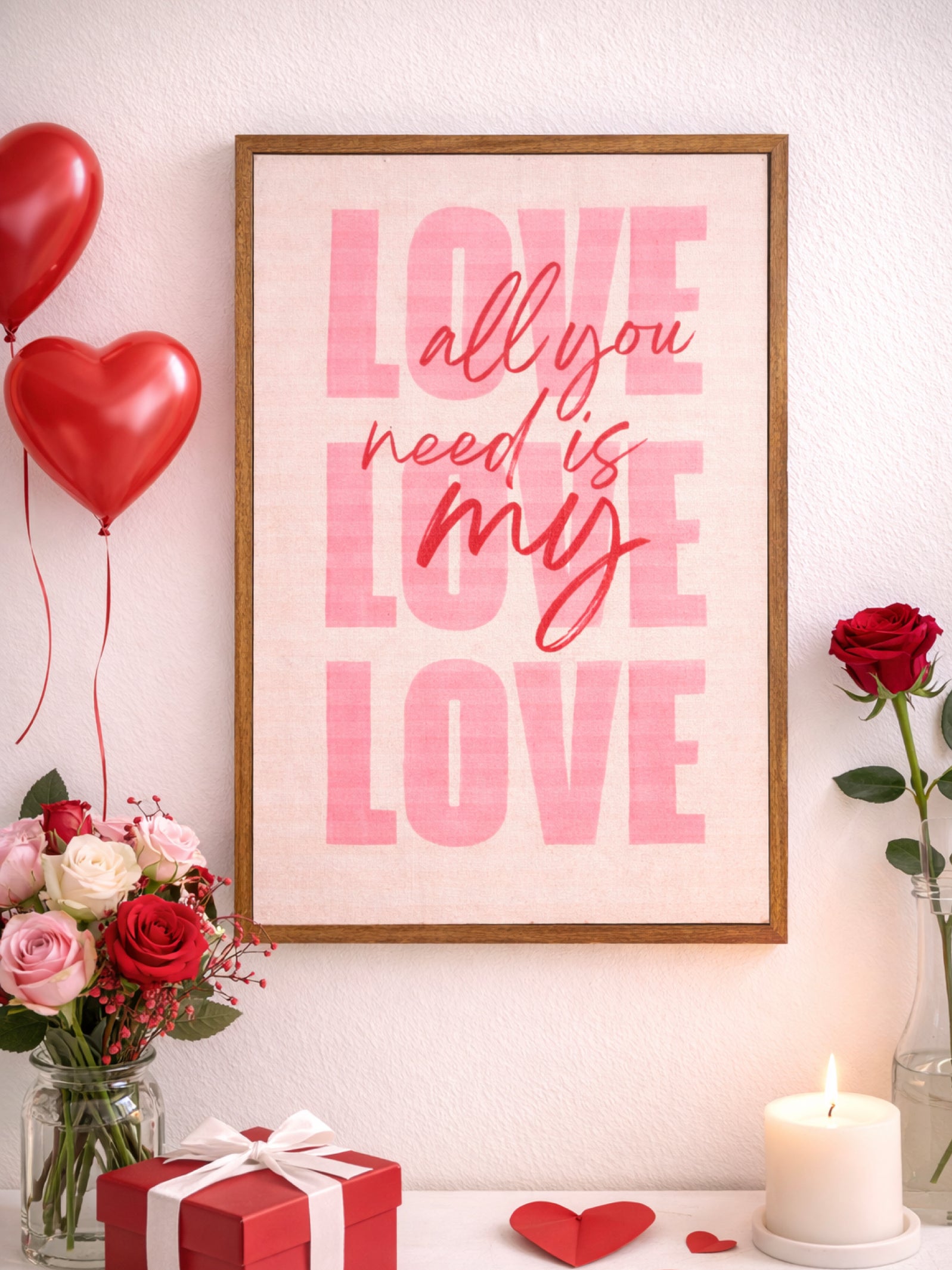 Amour – Valentine Edit Frame ( Love is all you need )