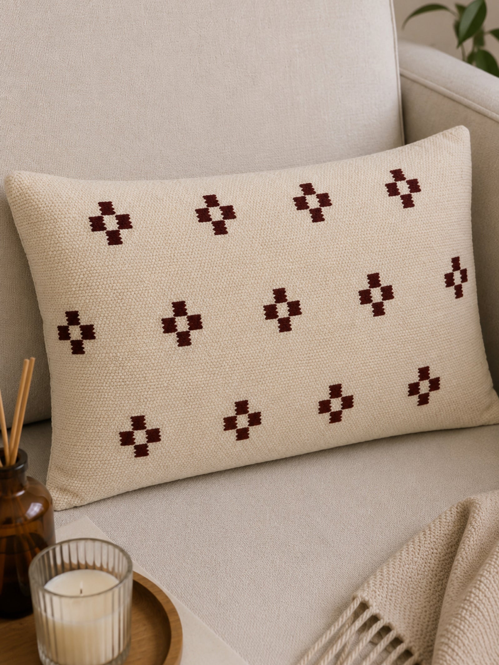 Woven Print Cushion Covers ( Available in 2 Colours)