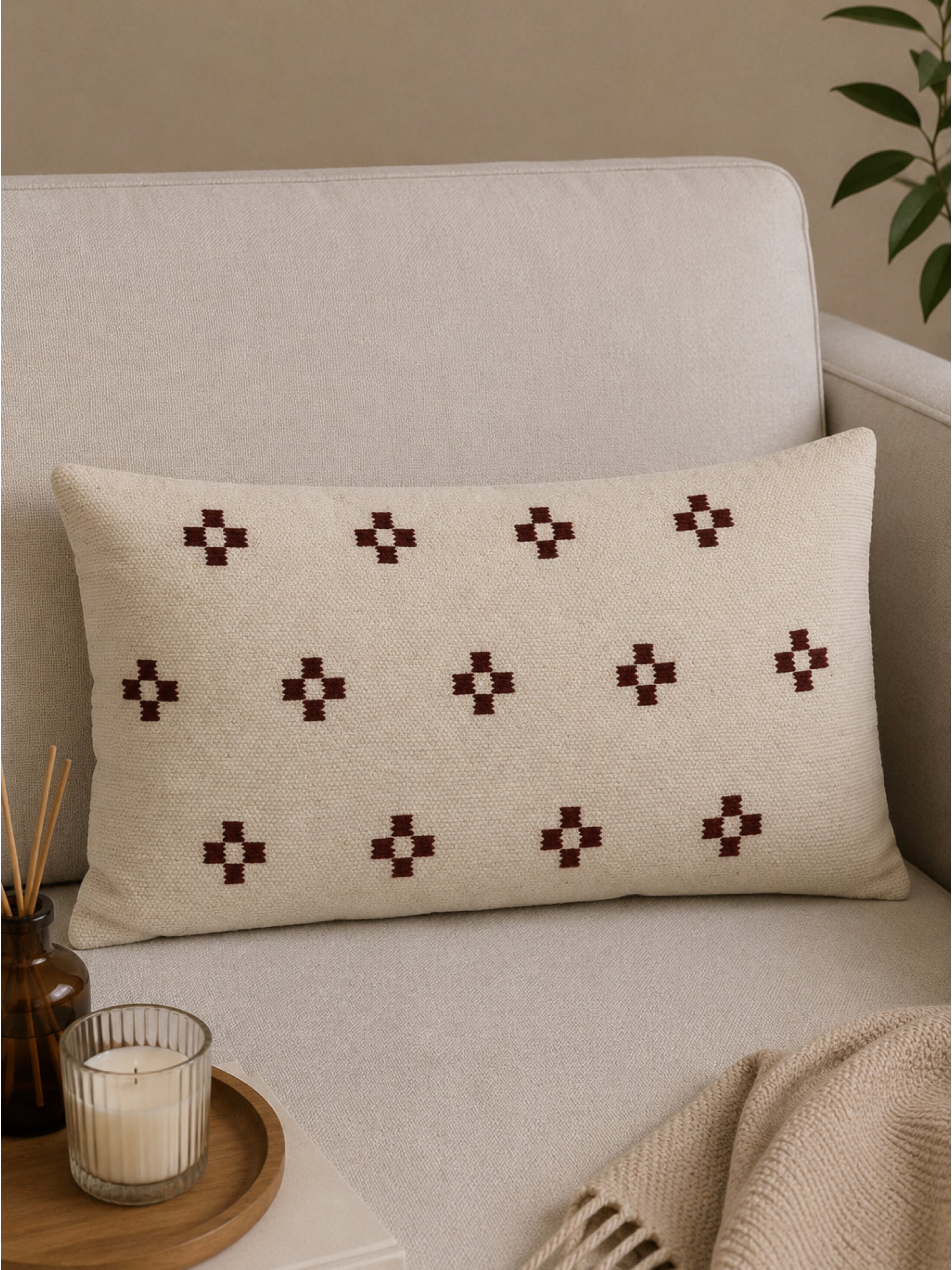Woven Print Cushion Covers ( Available in 2 Colours)