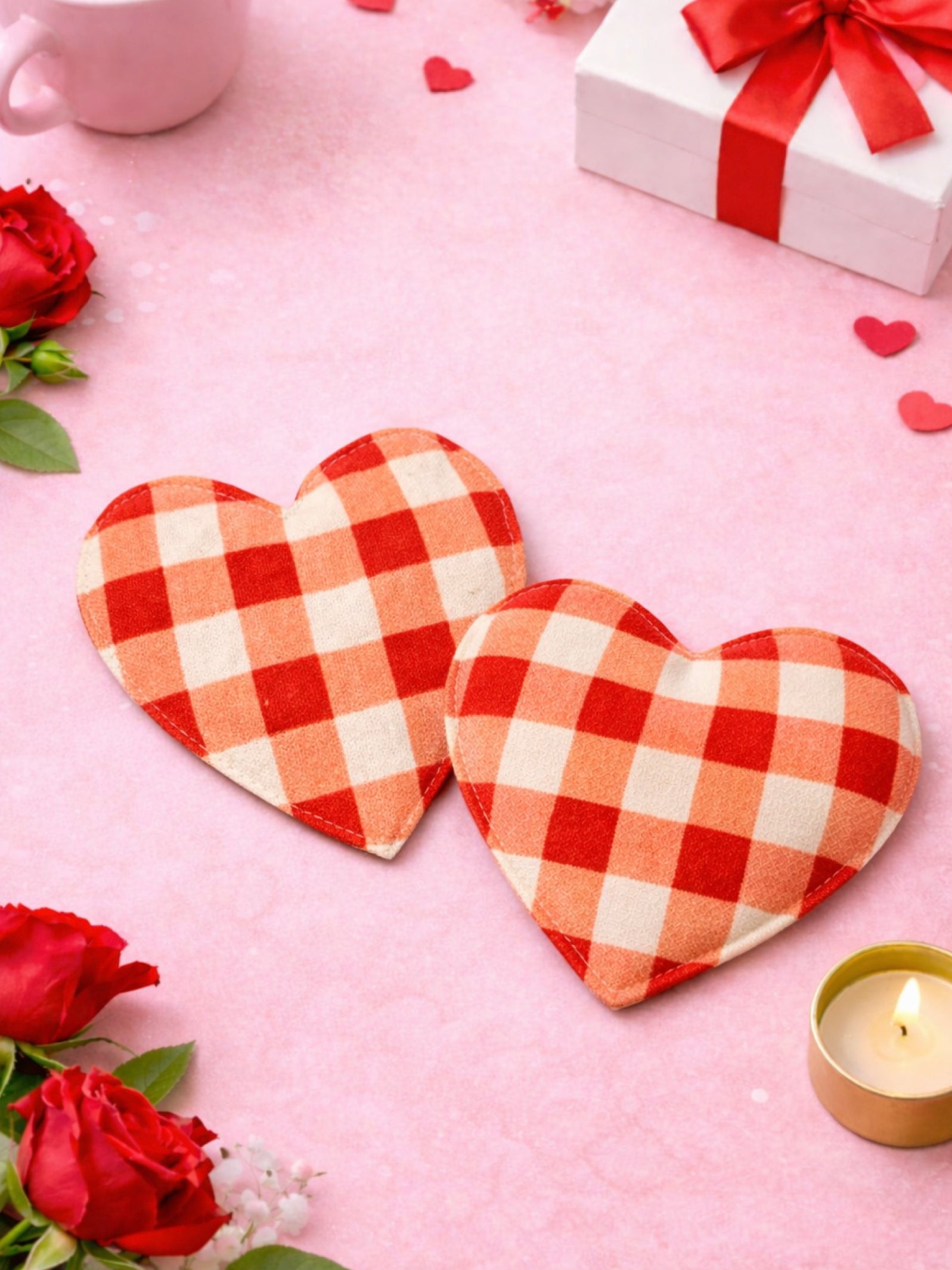 Amour Heart Shaped Coasters