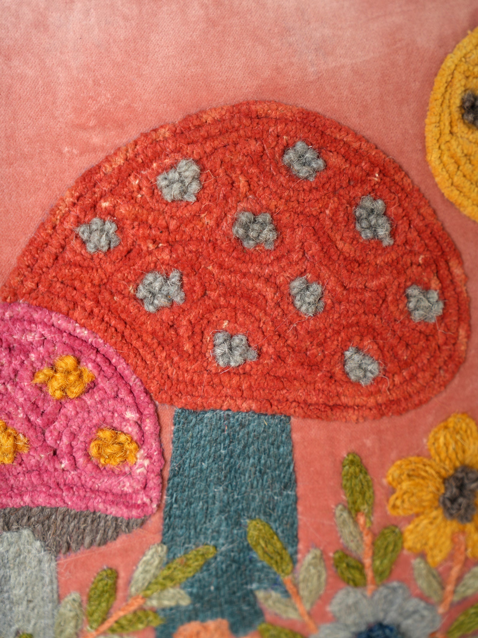 Mushroom Garden Decorative Pillow