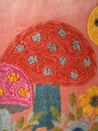Mushroom Garden Decorative Pillow