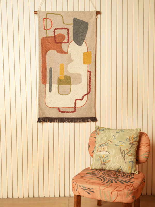Abstract Handwoven Wall Hanging