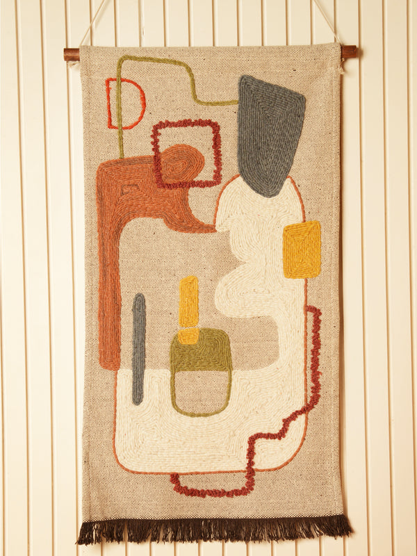 Abstract Handwoven Wall Hanging