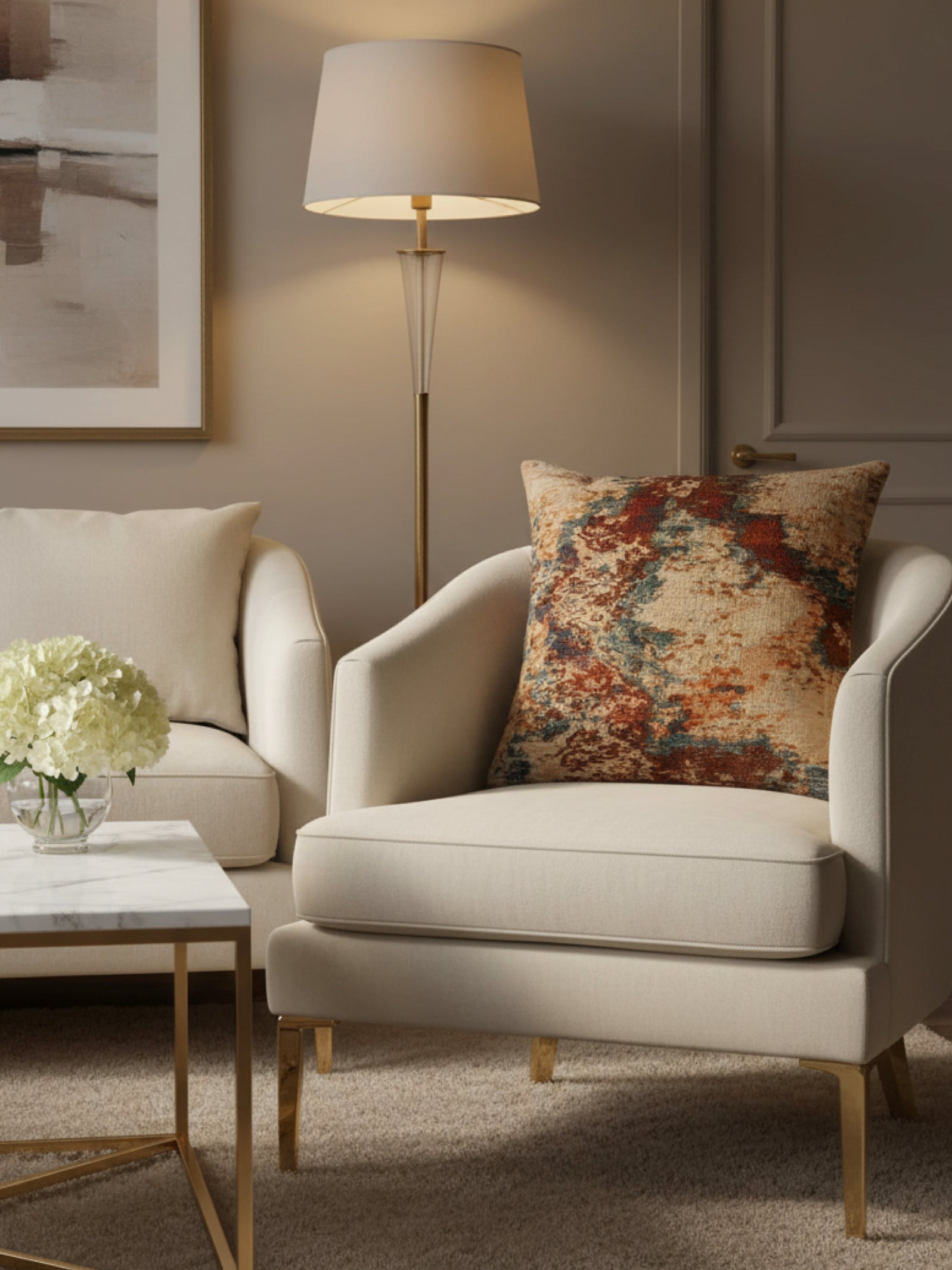 Earthen Swirl Cushion Cover