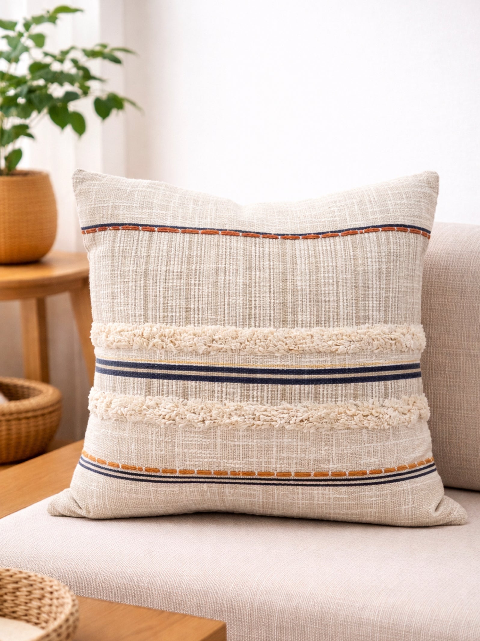 Boho Bliss Block Print Cushion Cover