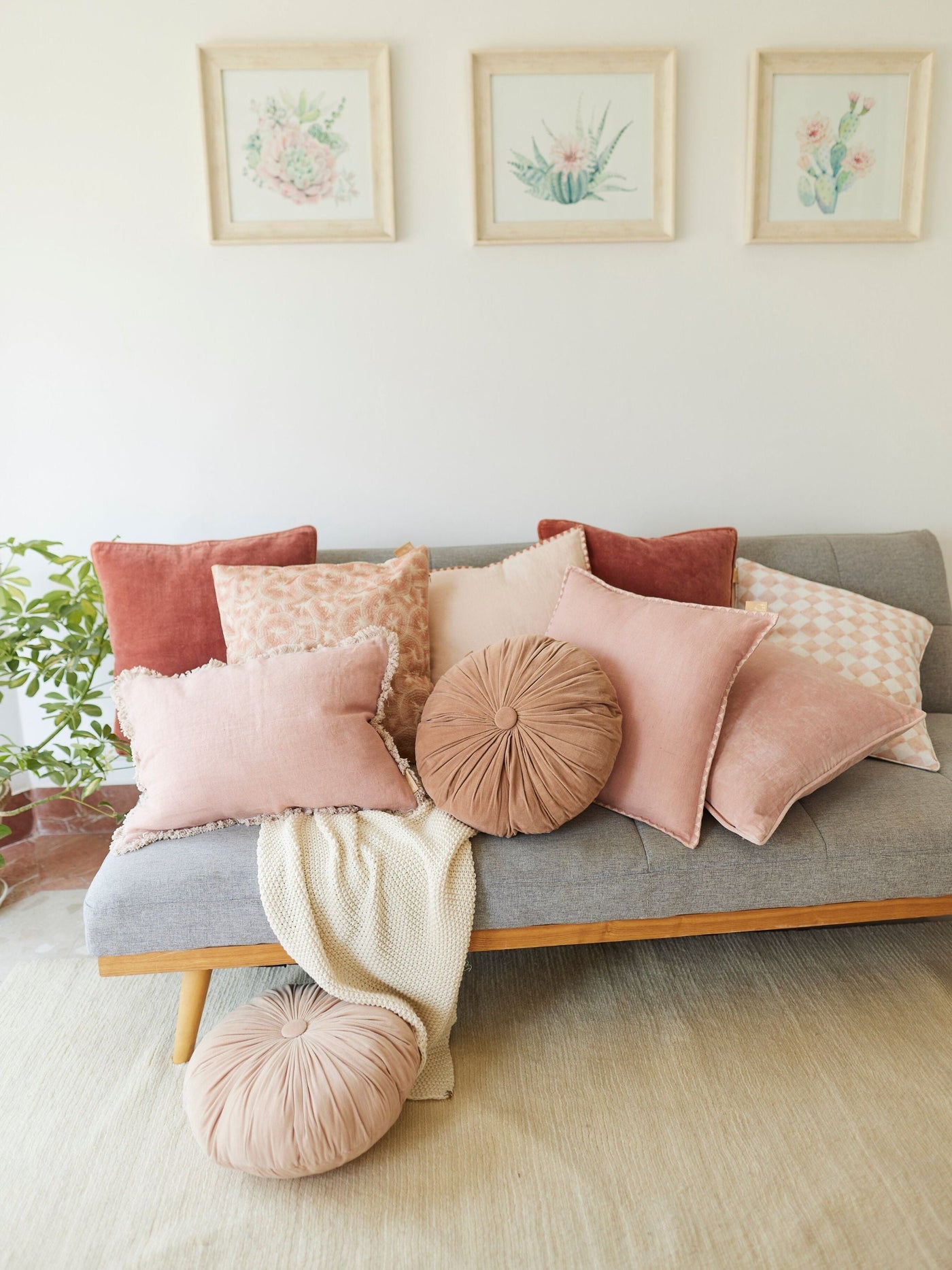 Kiwi Blush Cushion Cover