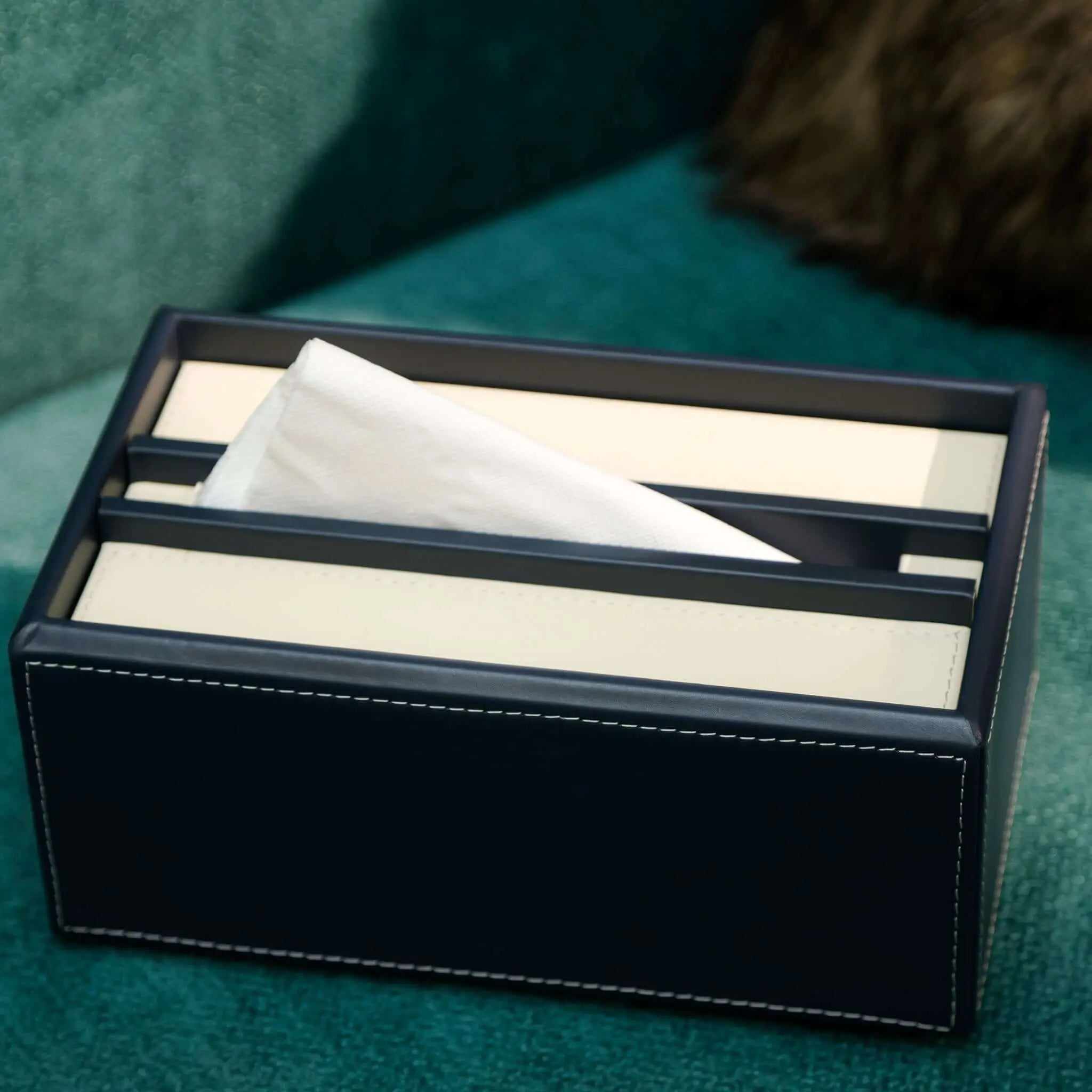 Klara Tissue In Airforce Blue and Ivory - Product Image 