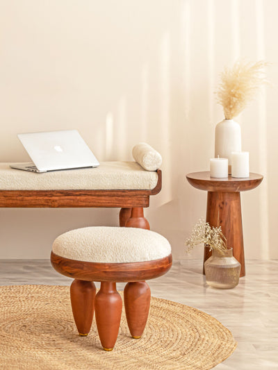 Wooden foot stool - Klei