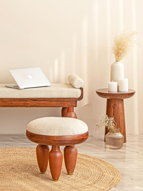 Wooden foot stool - Klei