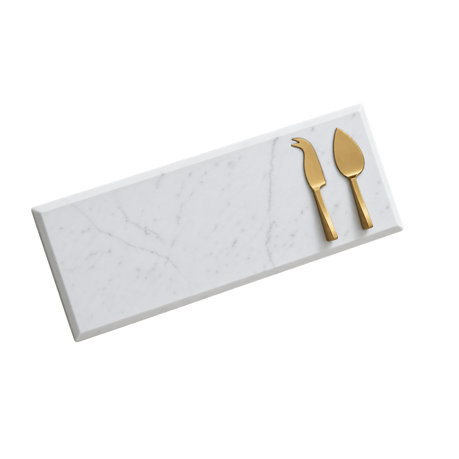 MARBLE CHEESE BOARD WITH KNIFE SET
