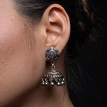 Kusum Silver Jhumki Earrings
