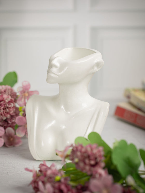 Lady Concrete Vase White