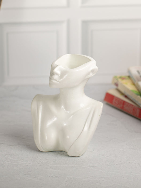 Lady Concrete Vase White