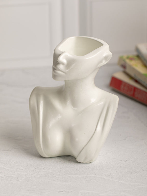Lady Concrete Vase White