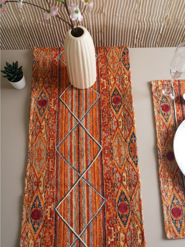 Handloom Table Runner - Lattice