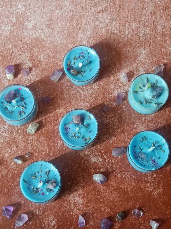 Tealight Candle Set Of 6  - Lavendar Amethyst
