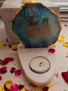 Laxmi Ganesha Agate & Marble Base Tea Light Holder