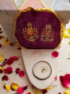 Laxmi Ganesha Agate & Marble Base Tea Light Holder