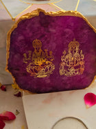 Laxmi Ganesha Agate & Marble Base Tea Light Holder