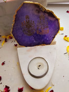 Laxmi Ganesha Agate & Marble Base Tea Light Holder