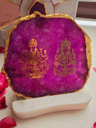 Laxmi Ganesha Agate with Marble Tea light Religious Home Decor