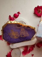 Laxmi Ganesha Agate with Marble Tea light Religious Home Decor