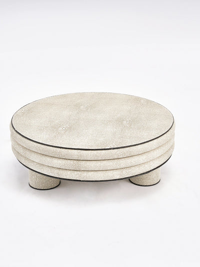 Leather Round Stool- Low Rise