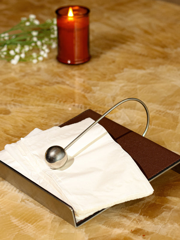 Leather Tissue Holder - Coffee