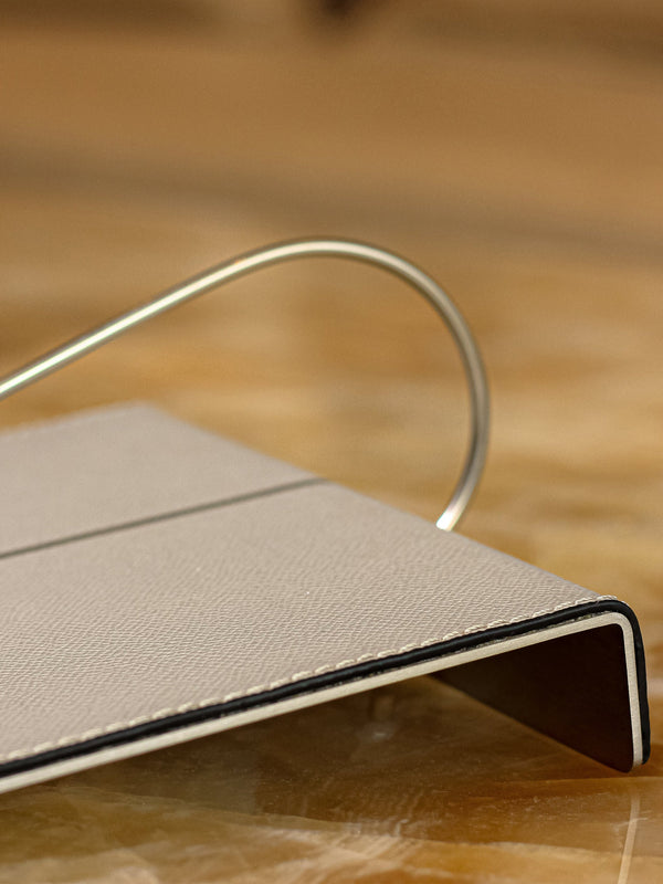 Leather Tissue Holder - Grey