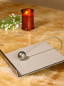 Leather Tissue Holder - Grey