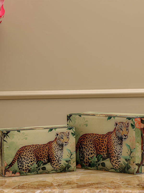 Leopard Storage Organiser - Set Of 2