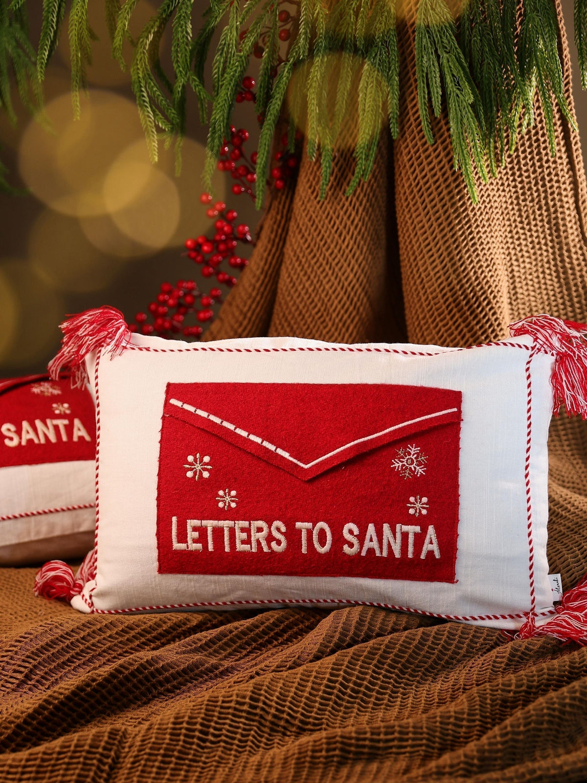 Christmas Cushion Covers - Letters to Santa (Envelope) (12"x18")