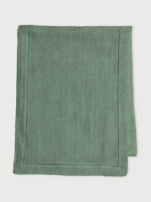 Eucalyptus Herringbone Linen Table Runner