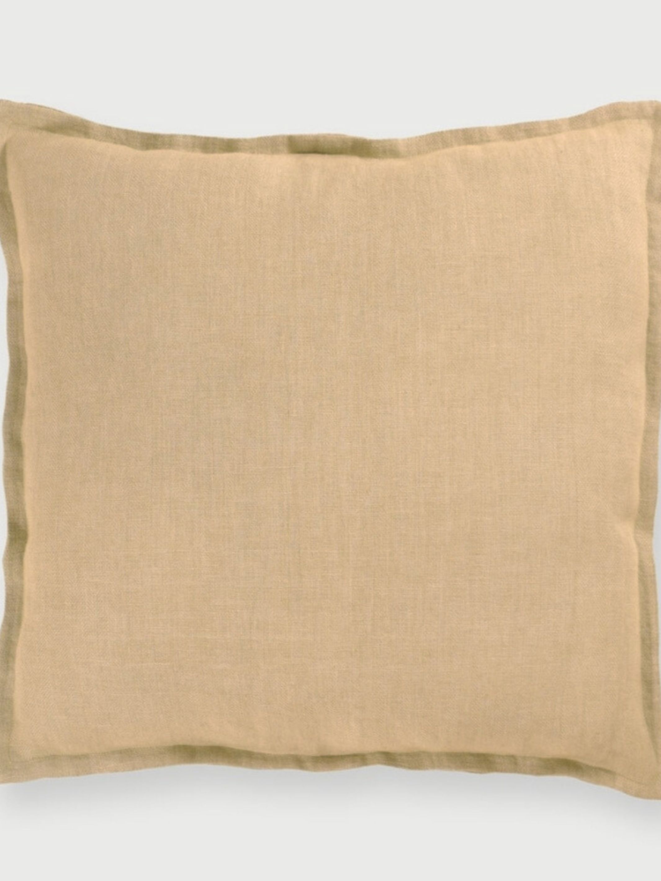 Sand Herringbone Linen Cushion Cover