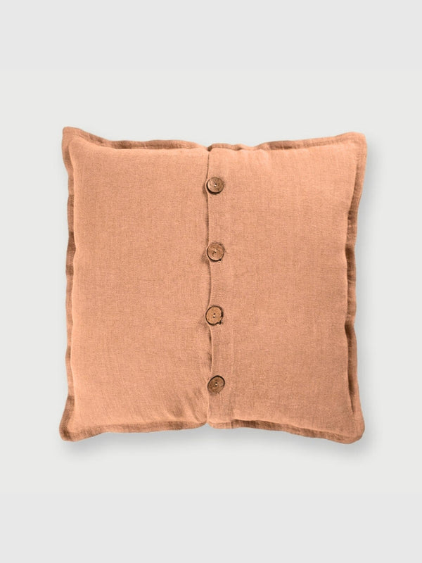 Spice Herringbone Linen Cushion Cover