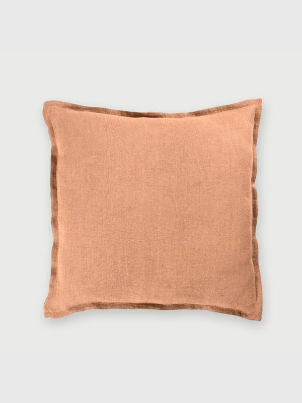 Spice Herringbone Linen Cushion Cover