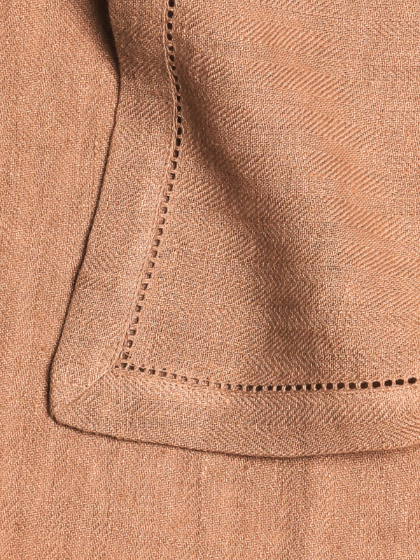 Spice Herringbone Linen Table Napkins | Set of 2