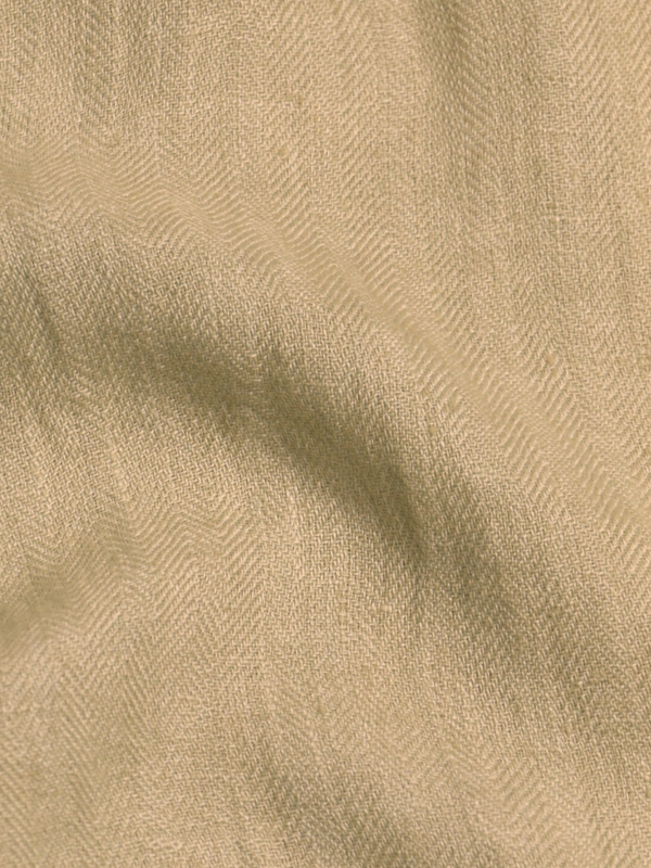 Sand Herringbone Linen Table Runner