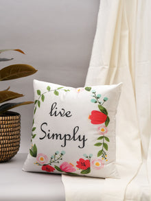 Live Simply Floral Cushion Cover