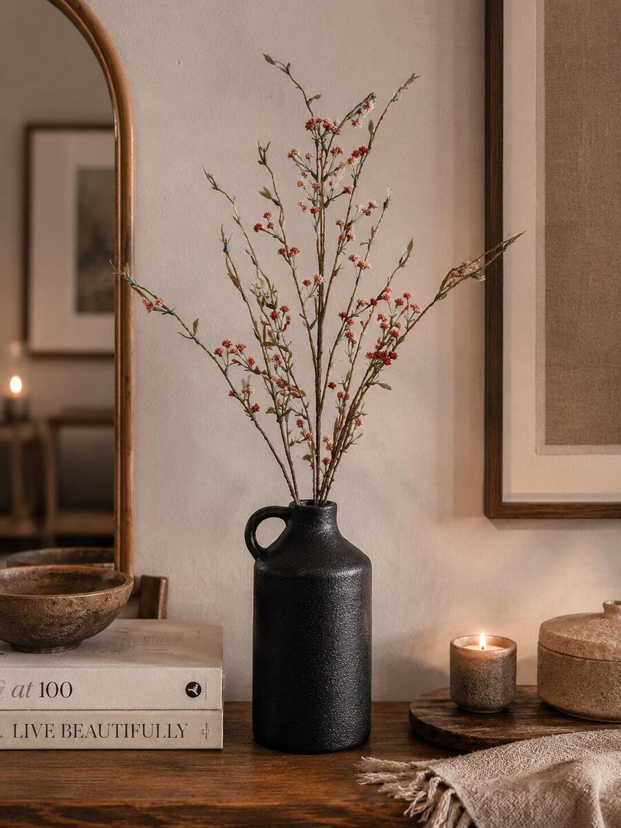 Long Stem Artificial Wildflower Branches For Tall Vases